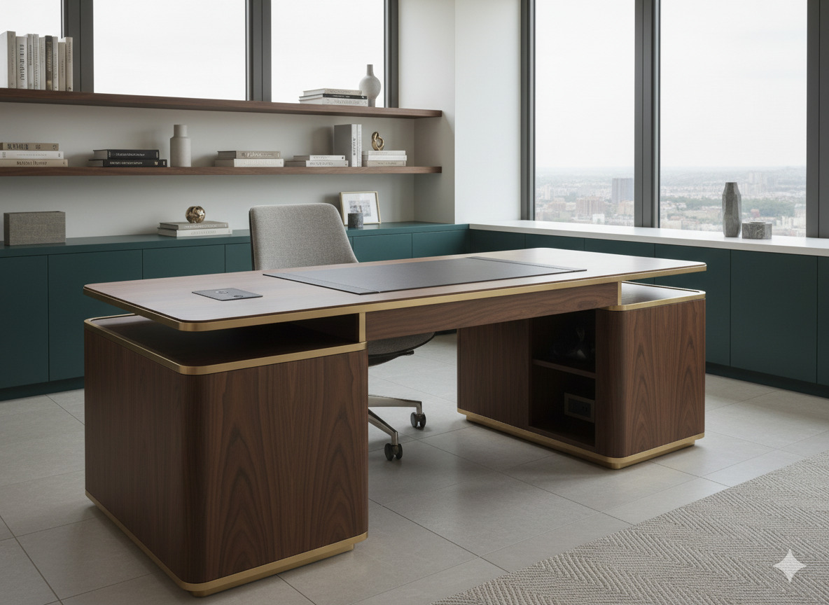 Custom home office desk